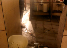 ホテル・旅館の温泉大浴場鏡研磨再生後